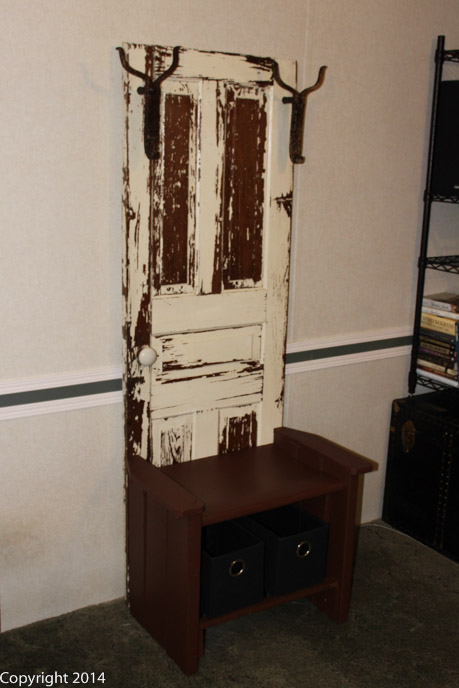 Hall Tree from antique door